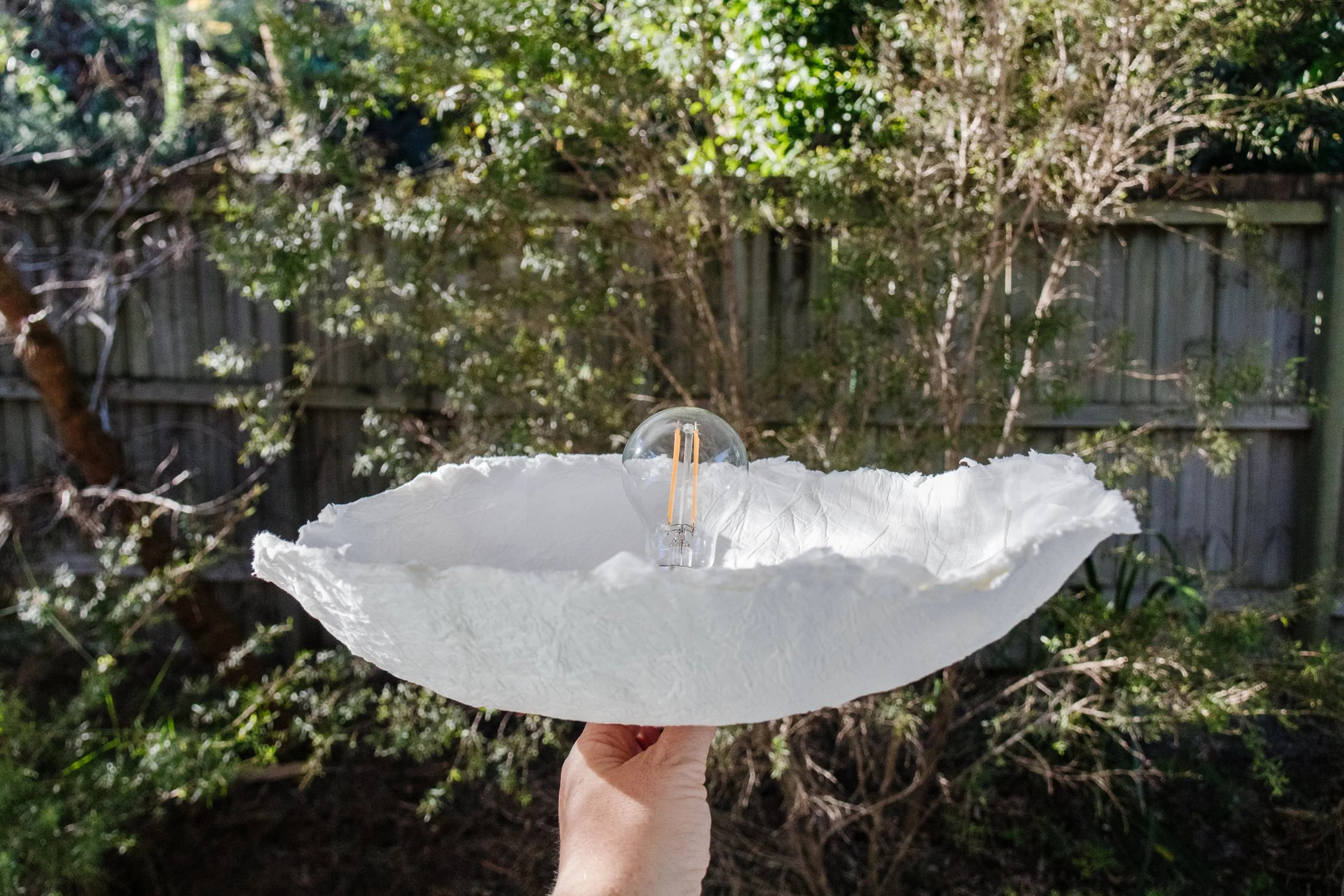 DIY Papier Mache Pendant Smor Home